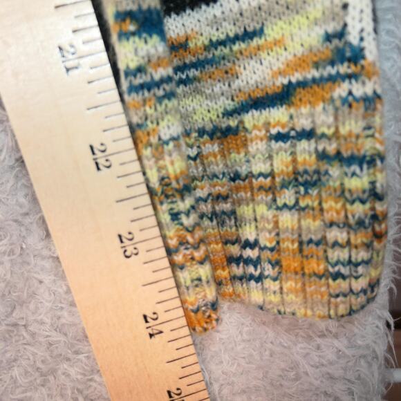 Urban Outfitters Cardigan Sweater Womens Medium Dark Gray Flame Oversized Boho - Picture 8 of 12